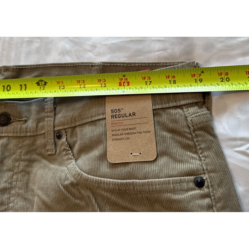 Levi's 505 Corduroy Jeans Men's 33x34 Regular Fit Straight Leg NWT - Picture 7 of 7